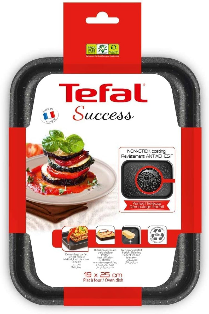 Tefal J1600502 Success Flach Mini Backofen Aluminium Schwarz 19X25 X 4,2 cm Formy a plechy na pečení Naty Shop