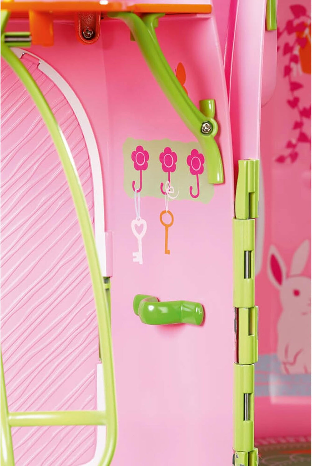 Pohádková chaloupka BABY Born, skládací domeček pro panenky 18 cm se stolkem, krbem, lenoškou a teleskopem, růžovo-zelená, 833803 Zapf Creation Dollhouses Naty Shop