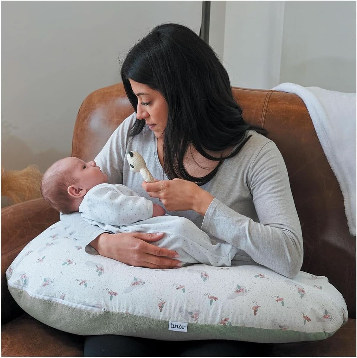 Těhotenský polštář - Kojící polštář - Multifunkční polštář 2 v 1 - Snímatelný potah 78 X 44 cm Příslušenství Jídlo a kojení Bebe Naty Shop