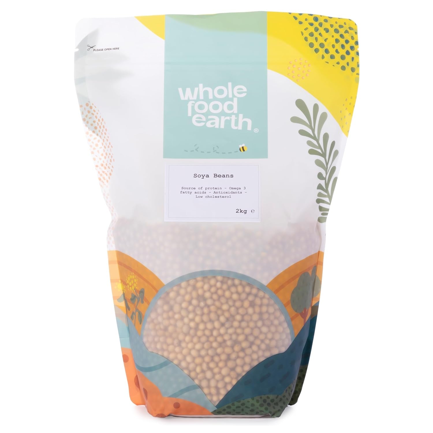 Wholefood Earth soja - non-GMO - natural - vegan - bez mléčných výrobků - bez přidaného cukru 1 kg