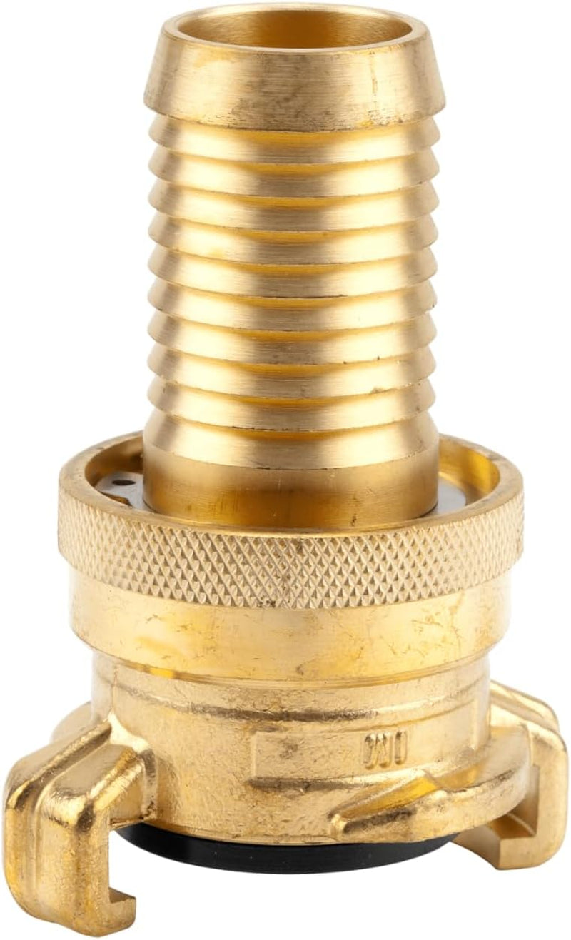 Niplu filetat din alamă Gardena: Conector din alamă pentru conectarea pe ambele părți, de exemplu la pompe, filet de țeavă 26,5 mm (G 3/4 inch) (7260-20)