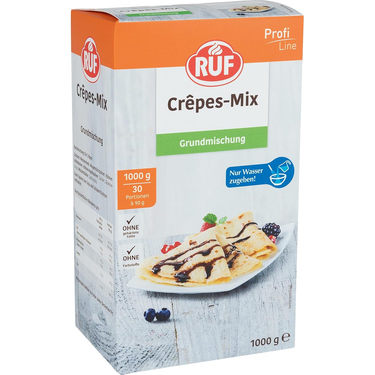 RUF Rührkuchen Backmischung, Nur Wasser & Öl Zugeben, Rezeptur Für Blechkuchen, Kastenkuchen, Muffins, Gugelhupf Und Tortenböden, 1X1000G Amestec pentru copt si gatit Naty Shop Crepesteig 1Er Pack Á 1X1000G