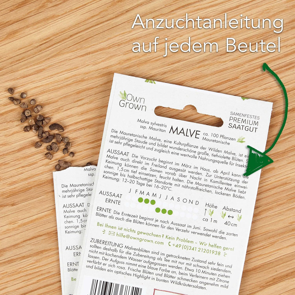 Sada čajových semínek: 8 druhů semínek na balkón a zahradu - máta, heřmánek, anýz, kopřiva, sléz - semena rostlin - čaj - krabička na čaj - Vlastní vypěstované rostliny