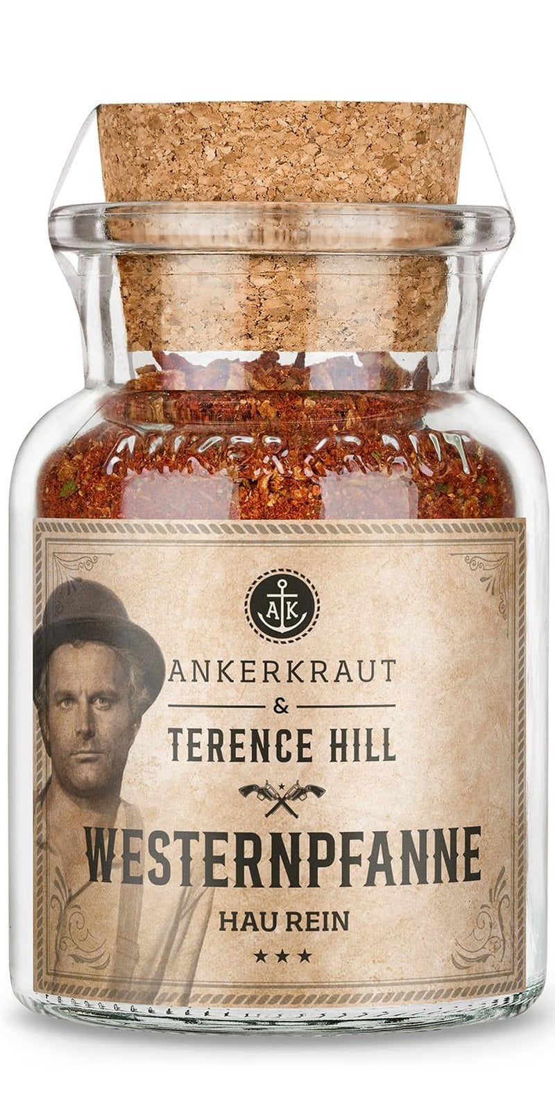 Ankerkraut Bud Spencer & Terence Hill Bagaluten Gewürz-Box, mit western pfanne and Pasta alla Napoli, Geschenk-Set, lecker kochen, 195 g Gewürze Inhalt