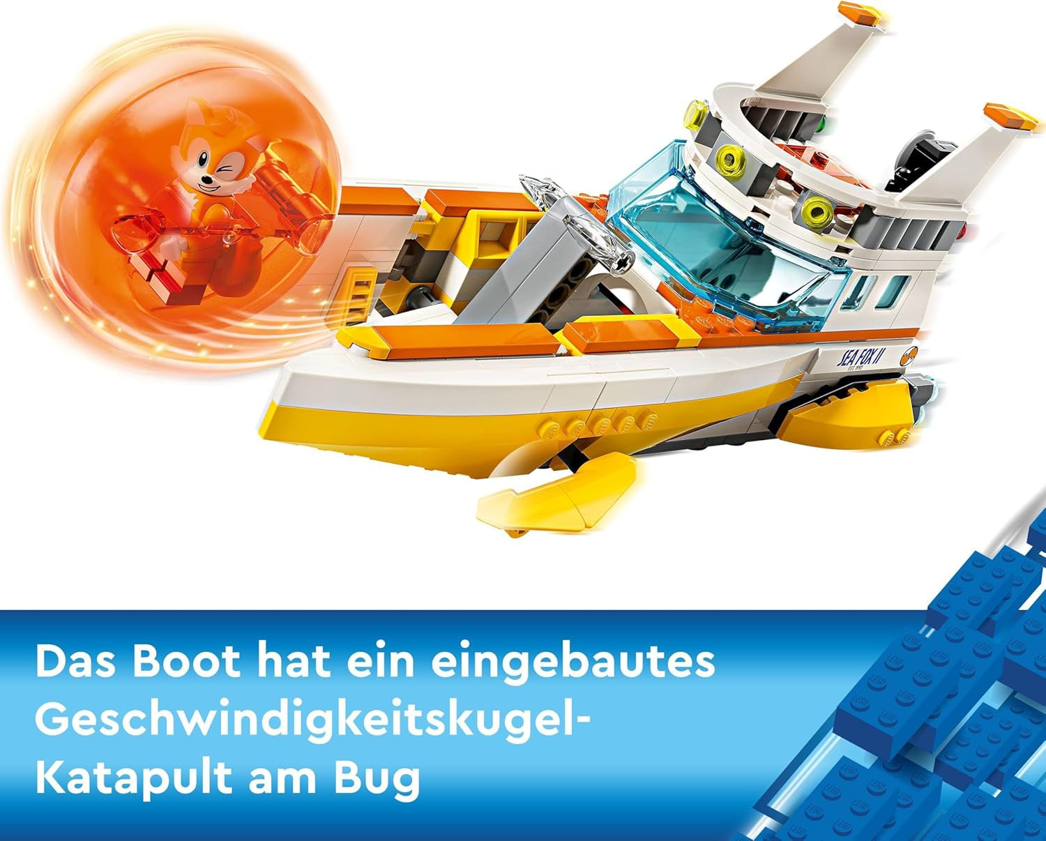 LEGO Sonic the Hedgehog Tails™ Adventure Boat, jucărie interactivă cu personaje de jocuri video și schiuri de apă, cadou pentru băieți, fete și gameri de la 8 ani 76997 Seturi de constructie Besuche den LEGO-Store