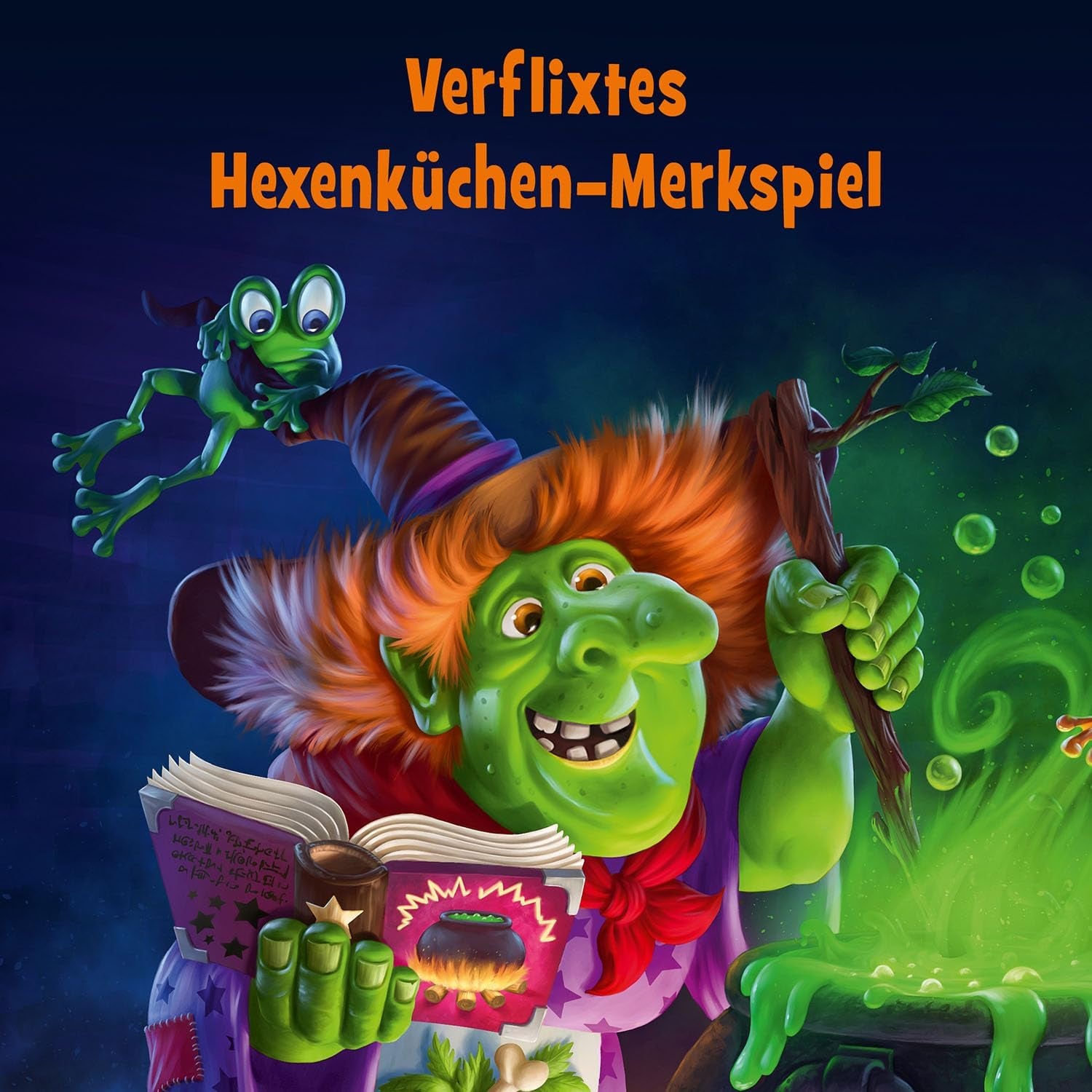 Kosmos 683498 Pavoučí jed a žabí sliz: Co je v kotli? Zábavné pexeso pro 2-4 hráče, desková hra, hra pro děti od 6 let.