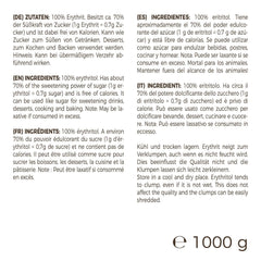 Greatvita Erythritol 1000 G | Kalorienfreie Süßungsmittel & Zucker-Alternative | Zahnfreundlich, Gut Löslich & Glutenfrei | Ideal Für Getränke, Dezerty & Baken Sweeteners Naty Shop
