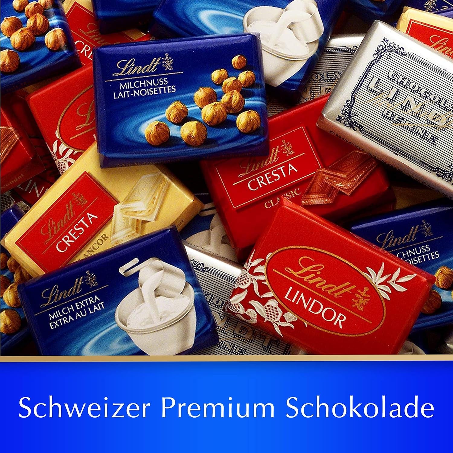 Krabička na čokoládu Lindt Swiss Classic Collection | Tyčinky z mléčné čokolády | Mini čokoládové tyčinky | 185 g | Čokoládový dárek