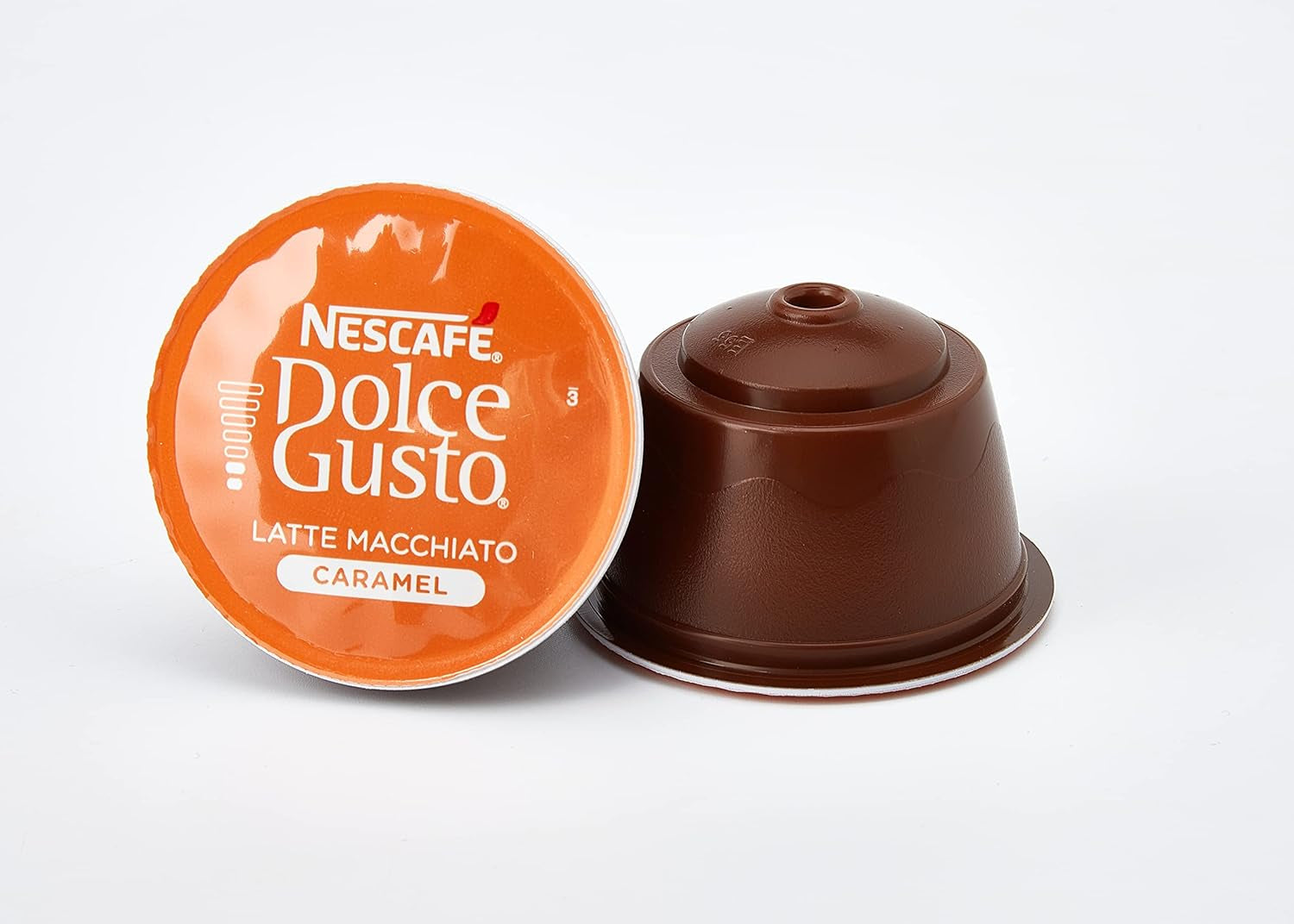 NESCAFÉ Dolce Gusto Latte Macchiato Vorratsbox 90 Kaffeekapseln (Aromatischer Espresso & Latte Macchiato Caramel
