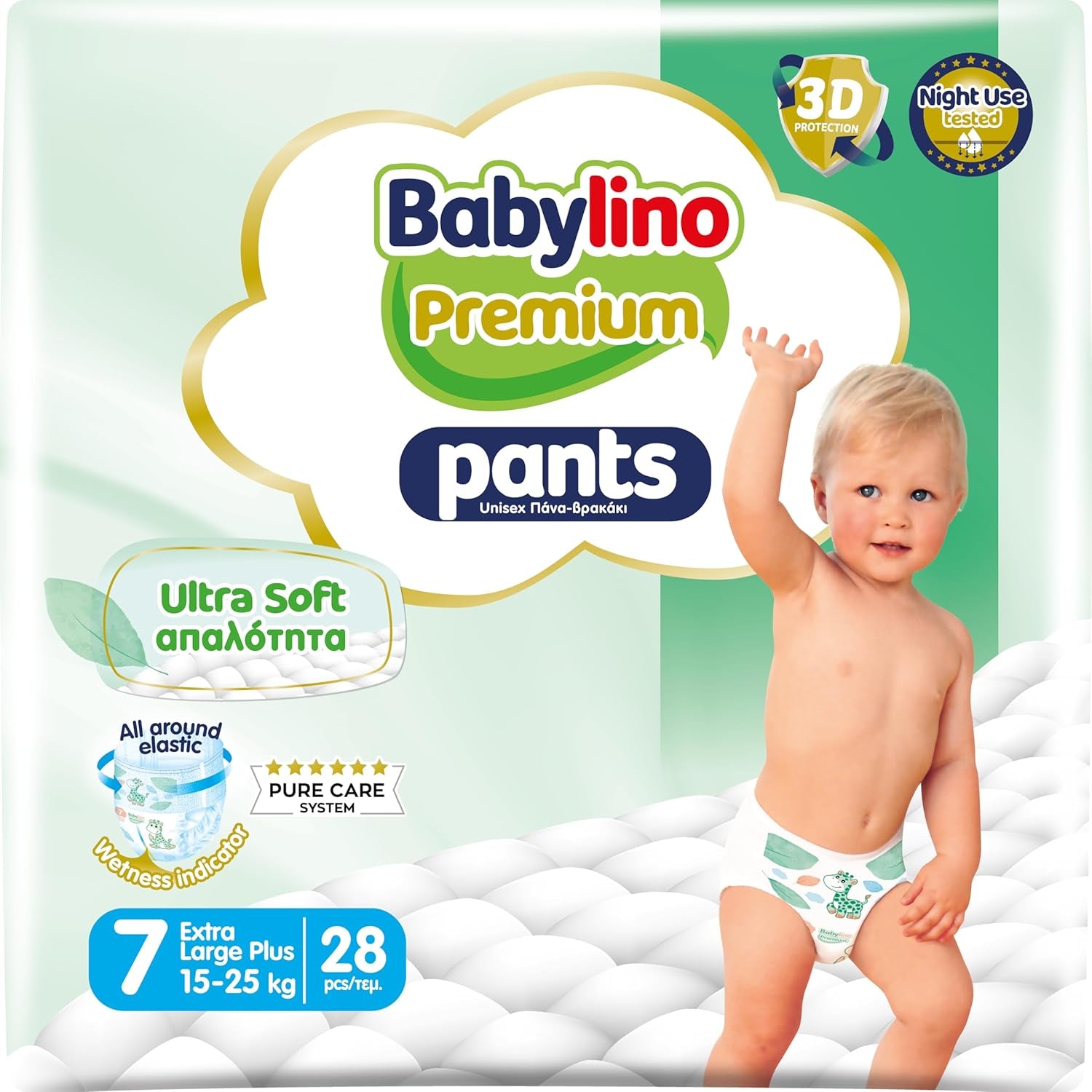 Kalhoty Premium, velikost 7, filtr Ultra Soft, XL Plus (15-25 kg), 28 kusů
