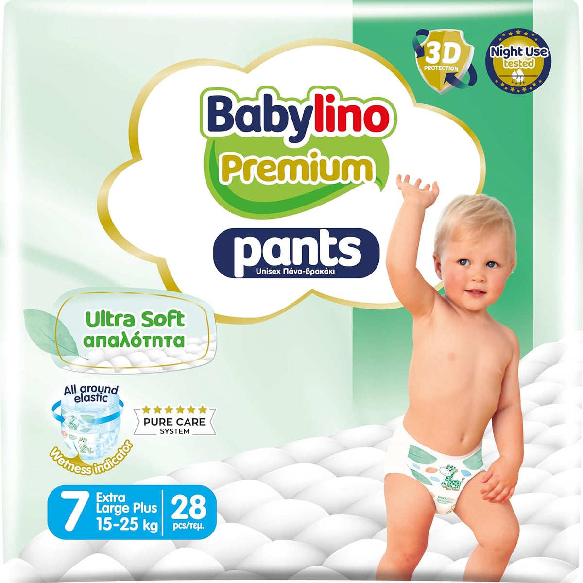 Kalhoty Premium, velikost 7, filtr Ultra Soft, XL Plus (15-25 kg), 28 kusů
