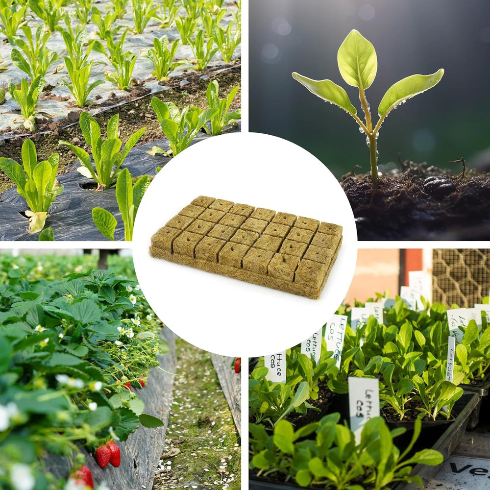 28 kostek Rockwool, sada Rockwool, podložka na pěstování Rockwool, hydroponická pěstební podložka bez půdy, kostka Rockwool, kostky Rockwool na odřezky, klonování, množení 4*4*4cm