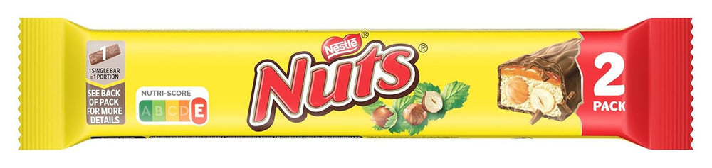 Čokoládové tyčinky NESTLÉ 2Pack, klasika s celými lískovými oříšky a karamelem obalená v mléčné čokoládě, balení 24 ks (24 x 2 x 30 g)