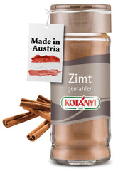 Kotányi Zimt gemahlen, würzig-süßer Geschmack, Veredelt Milchreis, Gebäck, Dezerty, Sklenice 80 ml