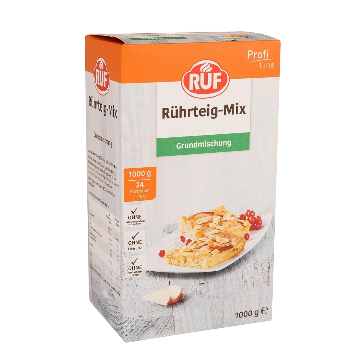 RUF Rührkuchen Backmischung, Nur Wasser & Öl Zugeben, Rezeptur Für Blechkuchen, Kastenkuchen, Muffins, Gugelhupf Und Tortenböden, 1X1000G Směs na pečení a vaření Naty Shop Rührteig 1 kg (1Er Pack)