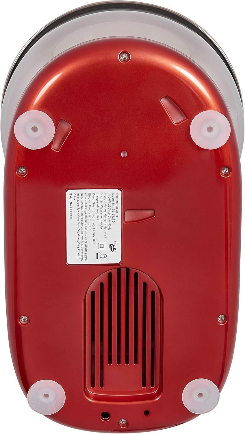 GUTFELS Küchenmaschine KM 8102 Roi | Küchenmaschine |1200 Watt | Schneebesen | Rührhaken | Knethaken | 10 Stufen | Rot | 5 L Schüssel Mama si Copilul Naty Shop