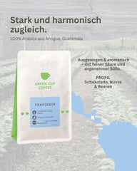 Coffee - Tempixque I 100% Arabica I Kaffeebohnen 1kg I Ideal für Vollautomat, Brühkaffee und French Press mit schokoladig, nussigen Aromen I mittlere Röstung