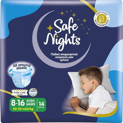Safe Nights Boy, scutece pentru noapte, diverse marimi Mama si Copilul Naty Shop Marimea baiat L (14 bucati)