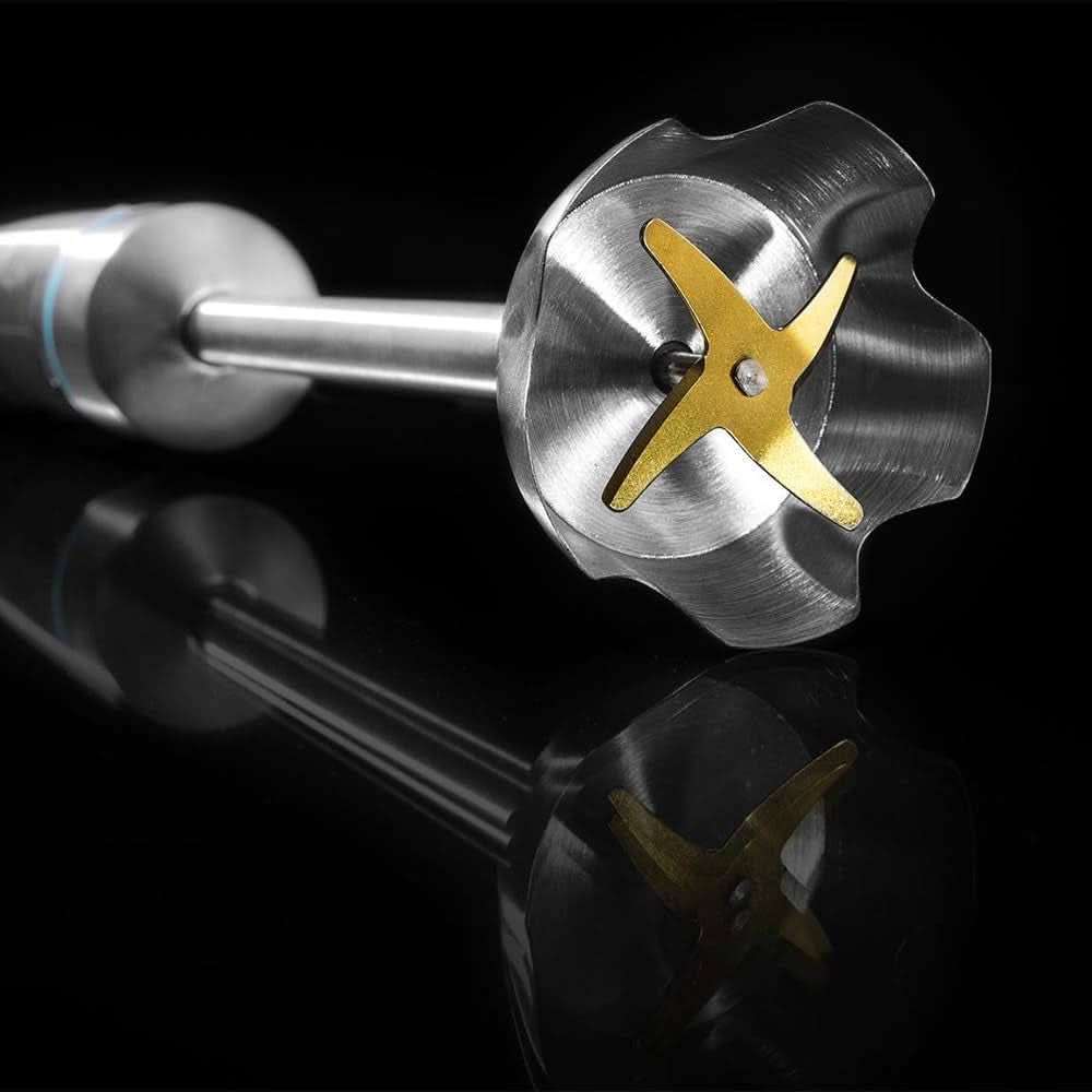 Cecotec ruční mixér Powergear 1500 - Klingen Aus Titanium Beschichtung, 21 Geschwindigkeitsstufen, 1500 W, Inklusiv Glas Mit Deckel. (Schwarz Und Edelstahl, XL) Kitchen Naty Shop