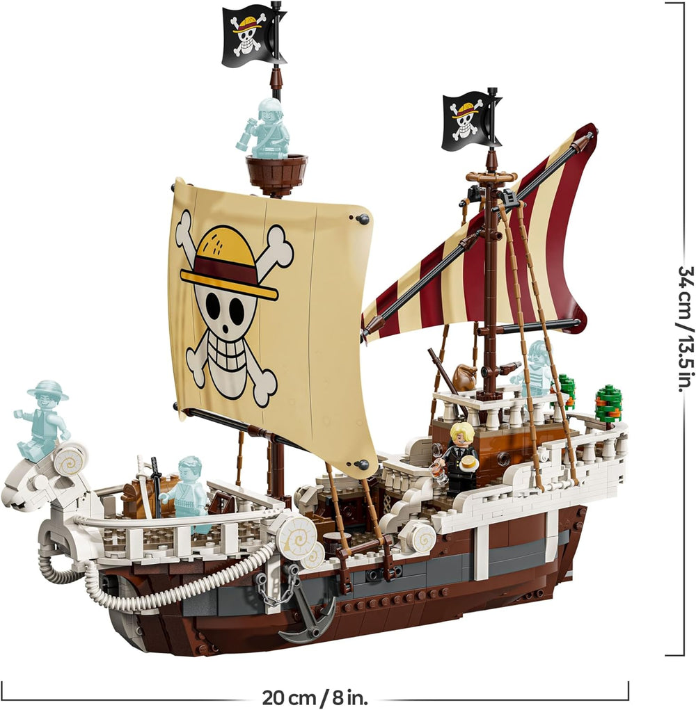 LEGO ONE PIECE - Das Piratenschiff Flying Lamb (Going Merry) - Hra s 5 minifigurkami - vč. Luffy, Zoro & Nami - Spielzeug zum Bauen - Geschenk für Jungen, Mädchen & Fans ab 10 Jahren - 75639