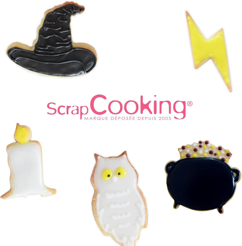 ScrapCooking – Găleată cu 16 Forme Magiciene pentru Biscuiți – Forme Metalice pentru Biscuiți – Forme pentru Torturi Mici – Magie, Idee de Cadou pentru Coacere, Zi de Naștere Magică – 2029, Metalice