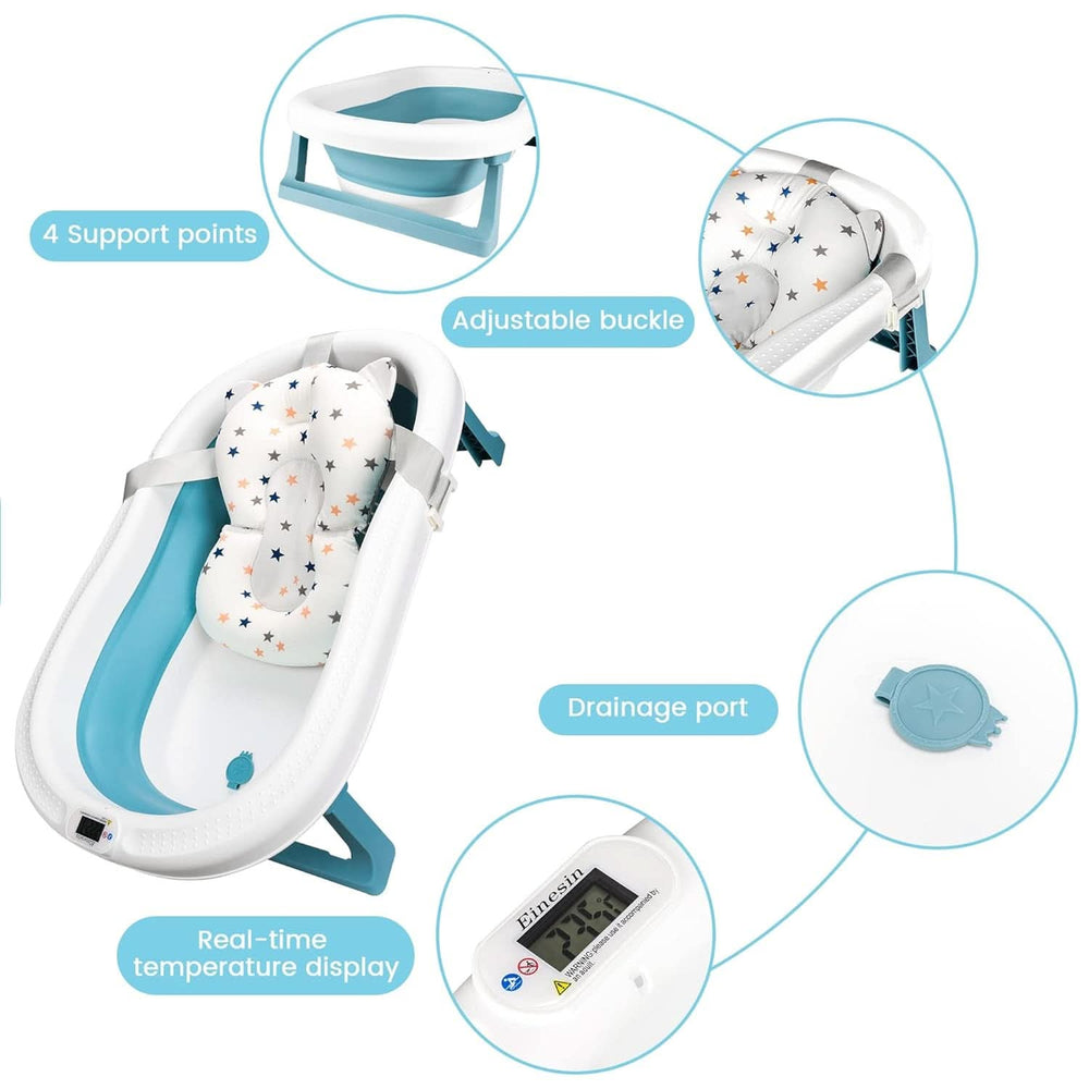 Einesin Velká XXL skládací vanička pro miminka s integrovaným teploměrem Mother and Child Naty Shop