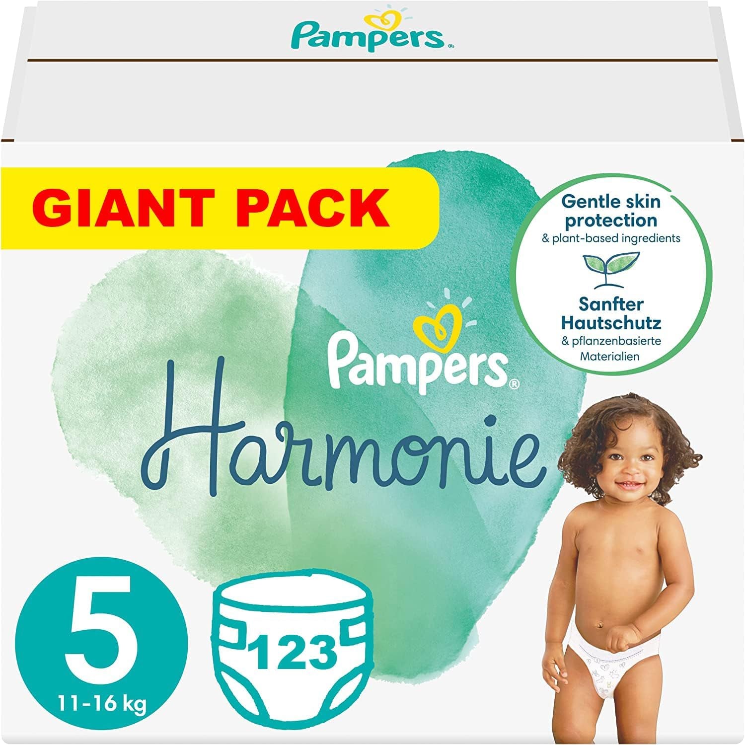 Plenky PAMPERS Harmony vel. 5, 123 kusů (11-16 kg)