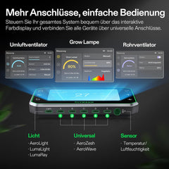VIVOSUN Smart Grow Tent Full Set 60x60x120cm, integrovaný WiFi automatický pěstební systém se 100W celospektrálním LED světlem a účinným ventilačním systémem s ovladačem GrowHub E42A+