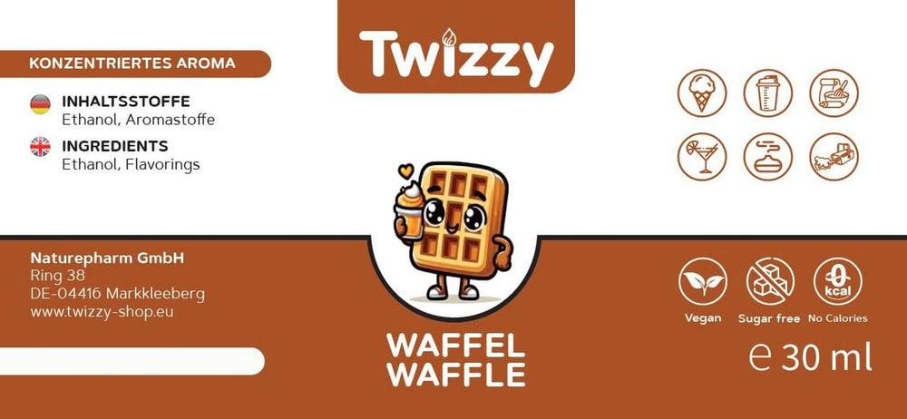 Twizzy Waffle Food Arome - 30 ml - Intenzivní aroma - Ideální na pečení Arome Naty Shop