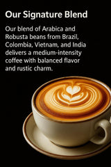 Boabe de cafea 1 kg – Boabe de espresso Arabica și Robusta de înaltă calitate, prăjite manual la foc de lemne, pentru o experiență bogată și aromatică a cafelei din boabe întregi