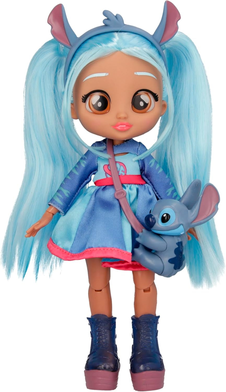 BFF od Cry Babies Disney Stitch, BFF Fashion Doll im Stitch-Outfit zum An- und Ausziehen, včetně Styling-Accessoires, Spielzeug und Geschenk für Kinder ab 3 Jahren