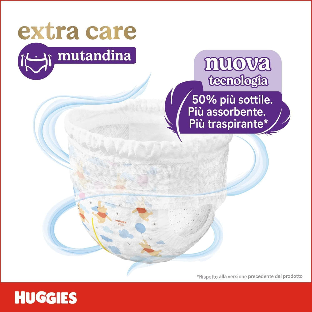 Pleny Huggies Extra Care, ultra savé, velikost 5 (12-17 kg), 68 kusů