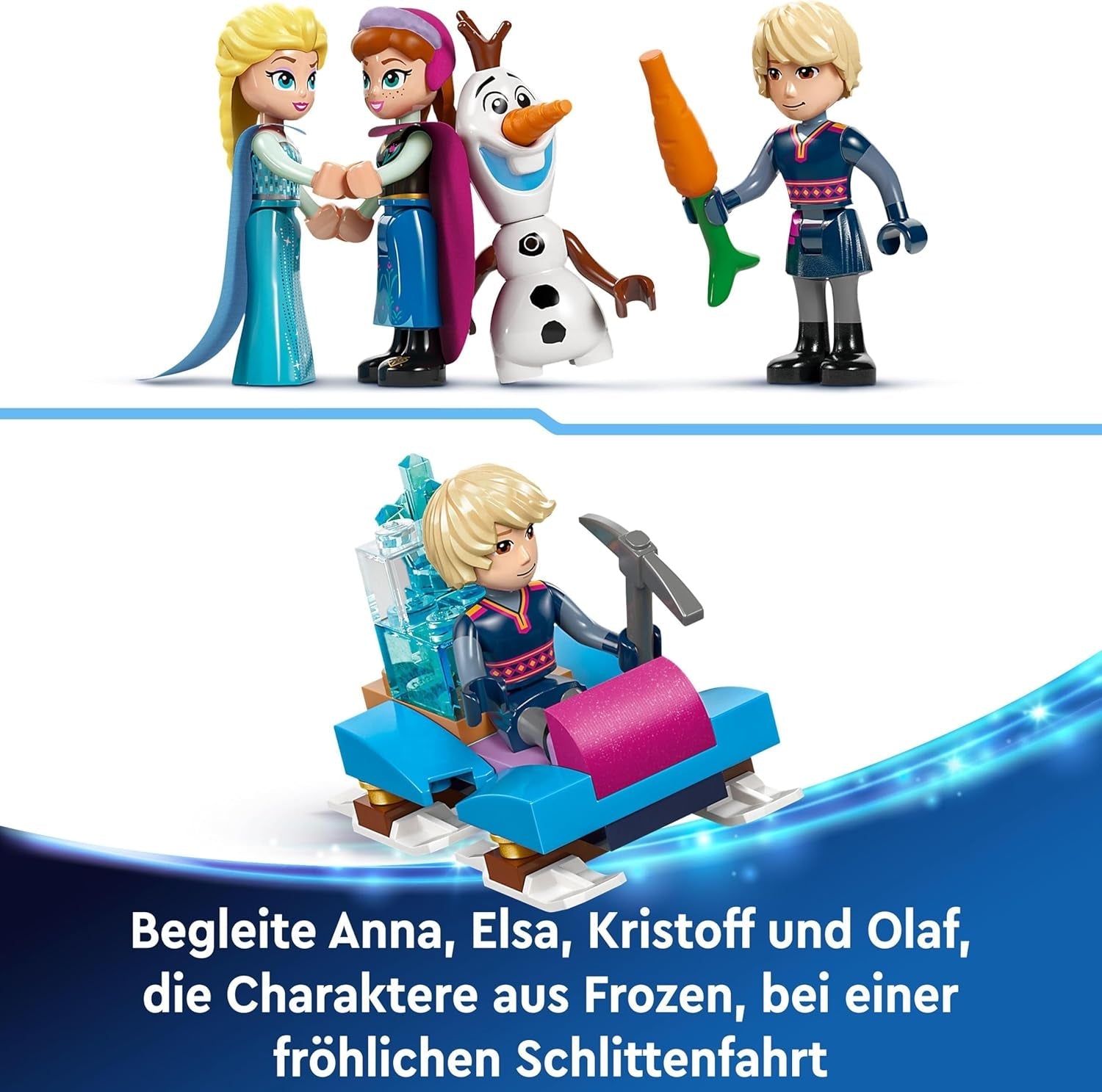 LEGO Ç€ Disney Frozen Elsin zimní palác, stavebnice a herní sada pro děti s modelovým palácem a minifigurkami ELSA a Anny, dárek pro dívky, chlapce a filmové fanoušky od 6 let 43244 Stavebnice Besuche den LEGO-Store