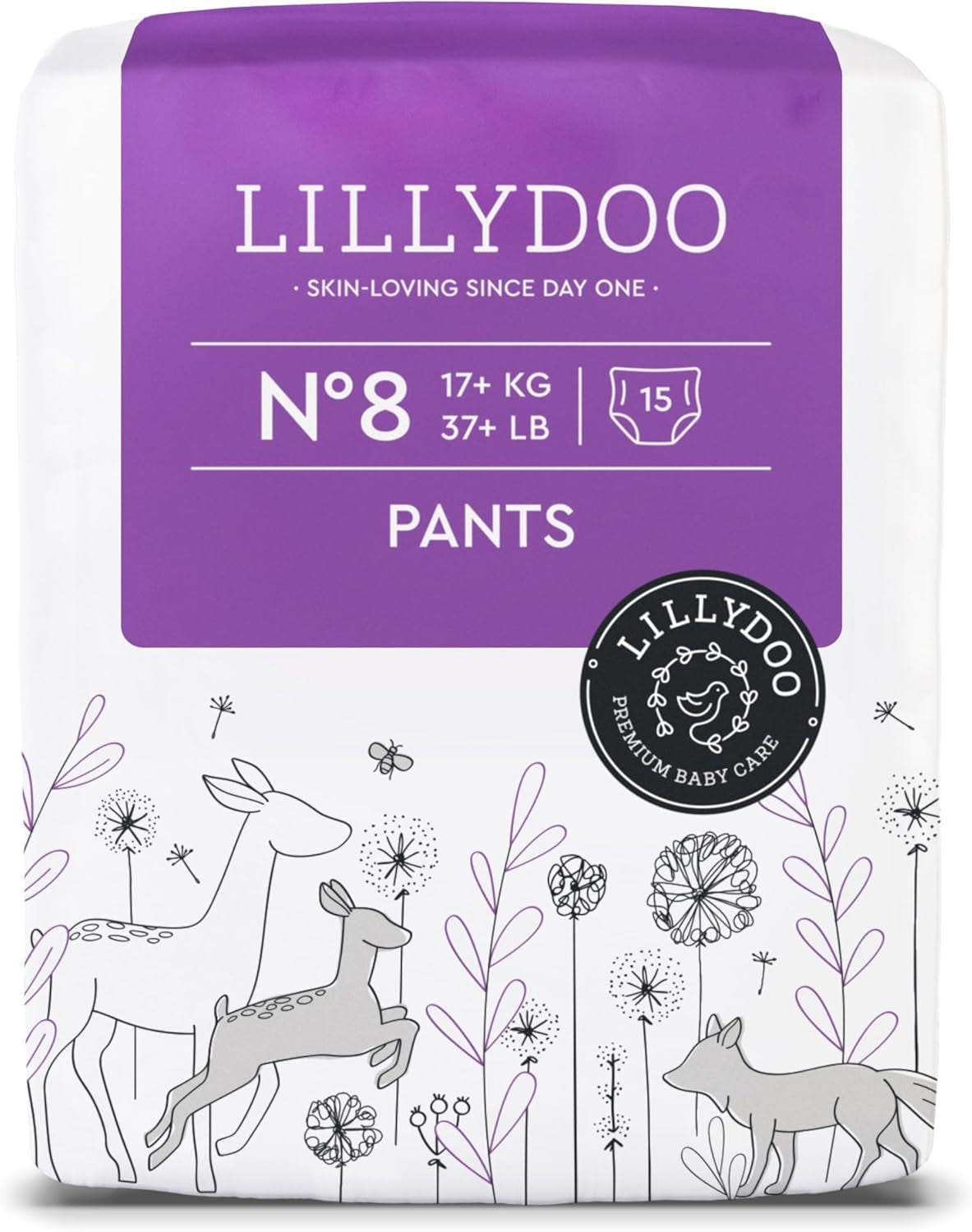 LILLYDOO Skin Friendly Pants Velikost 5 (12-17 kg) Měsíční balení (105 kusů)