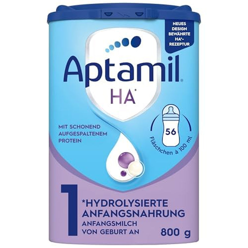 Aptamil HA 1 - kojenecká výživa od narození, s DHA, bez laktózy, bez palmového oleje, dětská výživa, sušené mléko, 1 x 800 g
