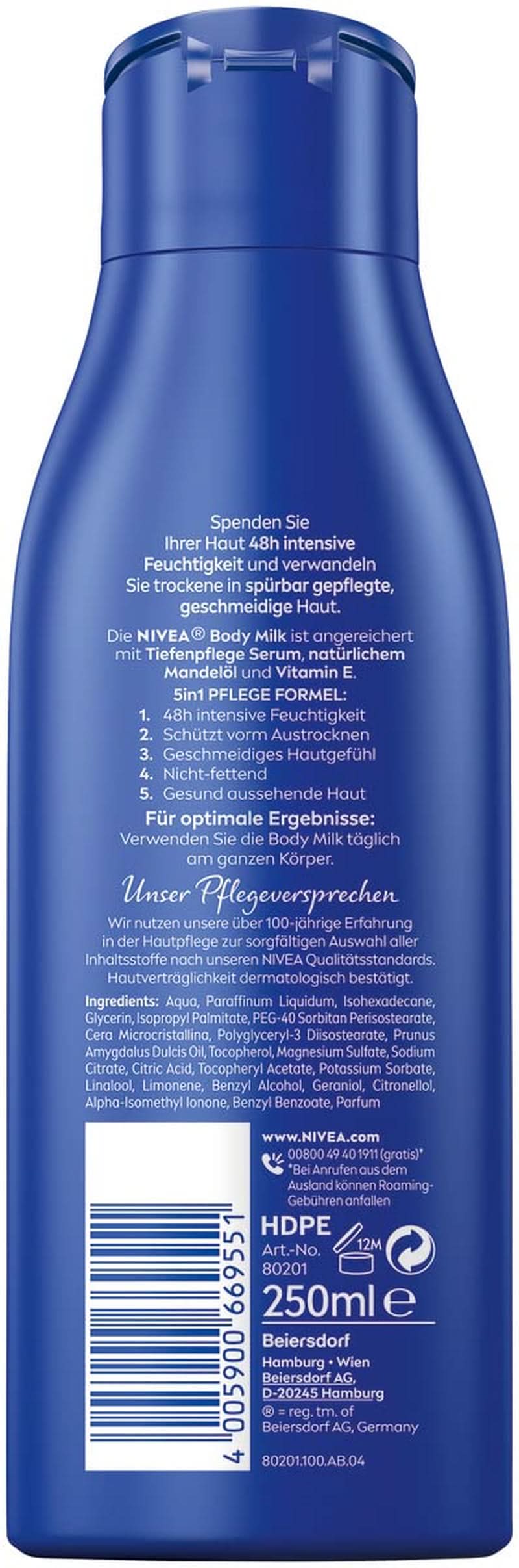 NIVEA Bohaté tělové mléko, 250 ml Kosmetika a kosmetika Naty Shop