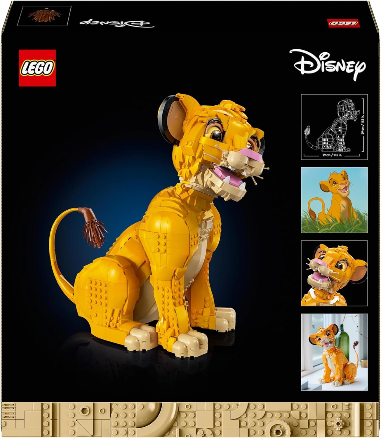 Lego Ç€ Disney Simba, mladý lví král, stavebnice do sbírky s kreativními figurkami zvířat, relaxační aktivita pro dospělé, tip na dárek pro ženy 43247 Stavebnice Besuche den LEGO-Store