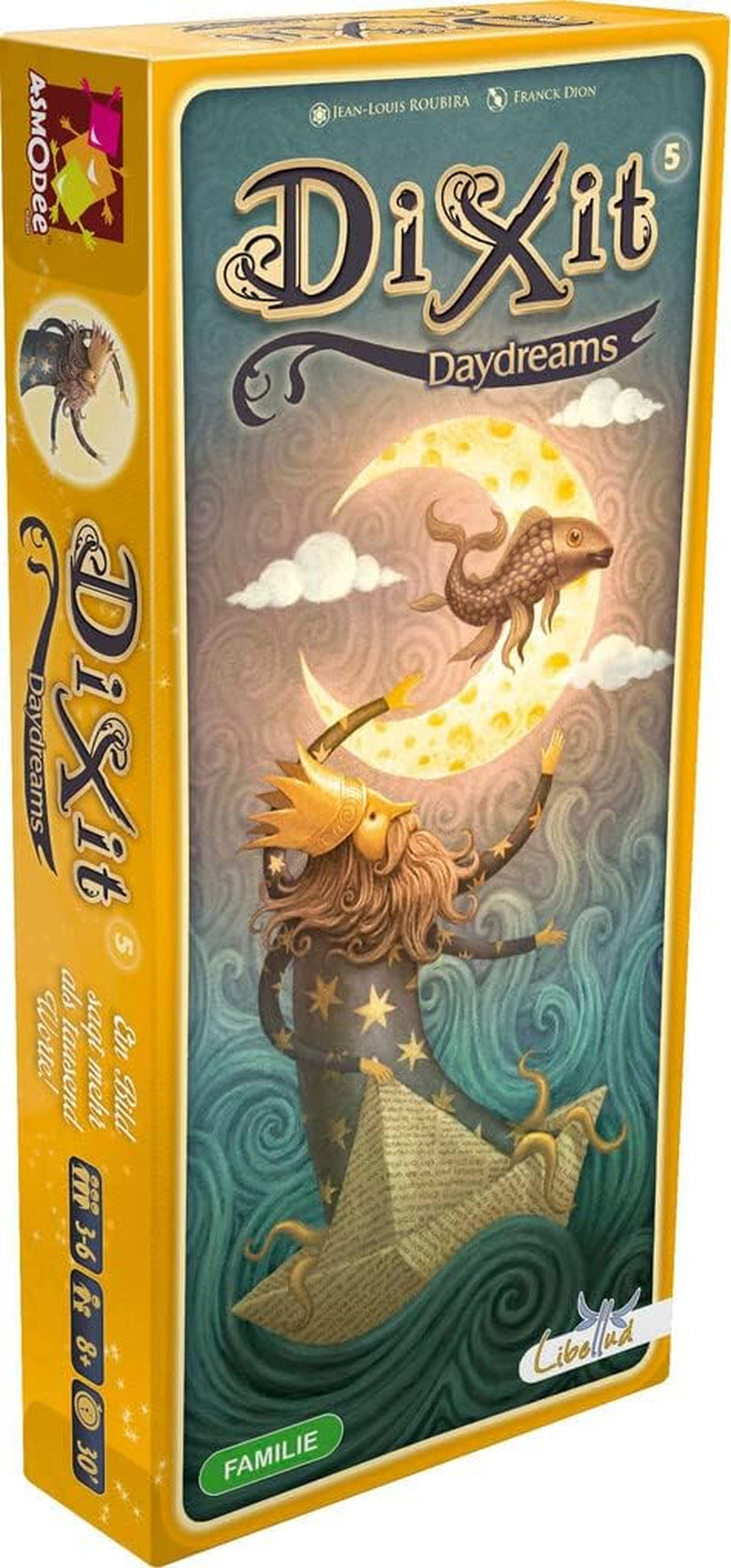 Asmodee, Dixit, versiune germană, joc de bază, O imagine valorează cât o mie de cuvinte, joc creativ de familie pentru 3-8 jucători cu vârsta de 8 ani și peste, Jocul anului 2010 cu o durată de joc de 30 de minute