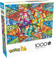 Buffalo Games - Pokemon - Stained glass starter - puzzle jigsaw 1000 piese Puzzle Naty Shop