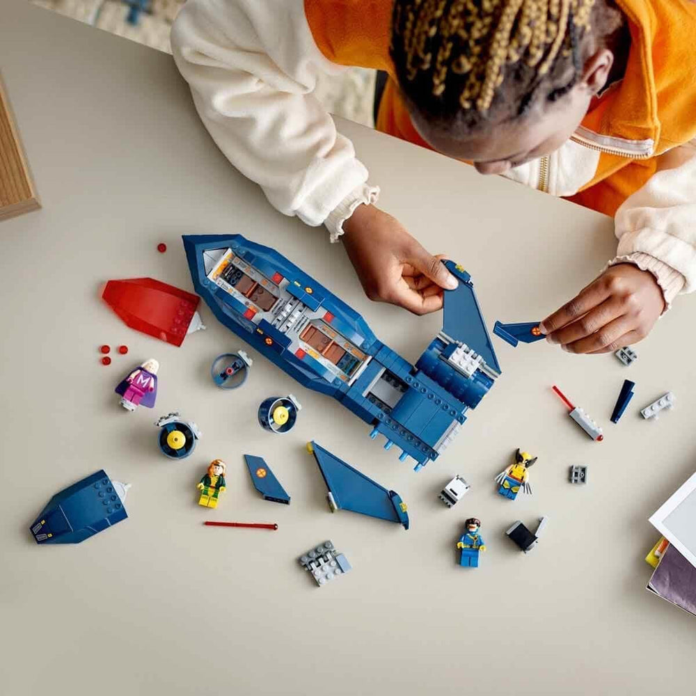 LEGO Marvel X-Jet Stavební model letadla X-Men s figurkami včetně Wolverina a Rogue Superhrdina Hračka pro děti Dárek pro chlapce a dívky 8 let staré 76281 Stavebnice Beuche den LEGO-Store