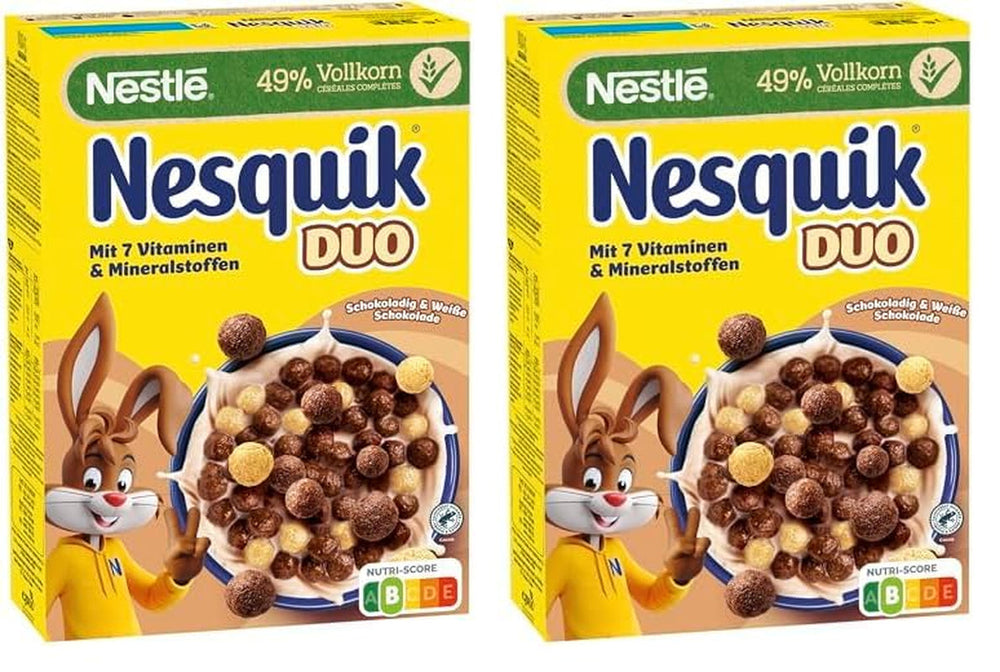 NESTLÉ Duo Cereals, Braune Und Weiße Schoko Cerealien Mit Vollkorn (1 X 325 G) Cereale Naty Shop 2.28 Kg (2Er Pack)