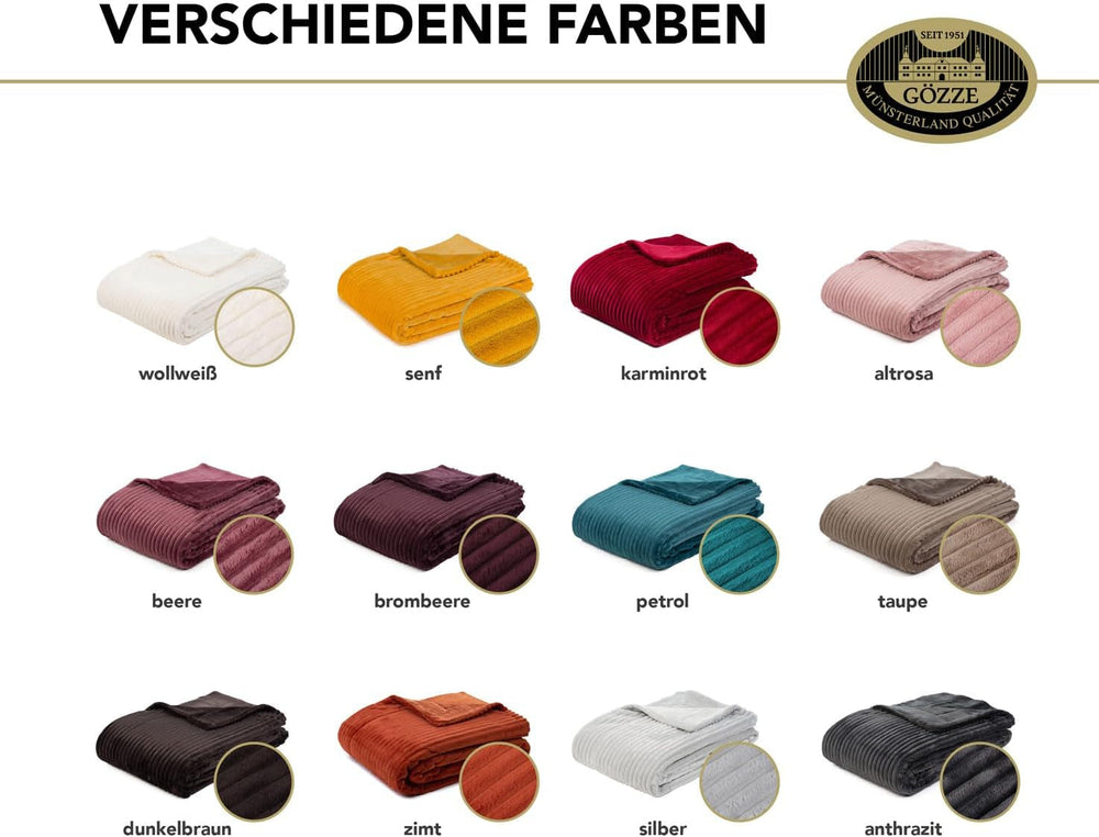 Gözze koberec do obývacího pokoje v sametovém vzhledu, 150 X 200 cm, bílá vlna, 40067-00-150200 Postele a přikrývky Besuche den Gözze-Store