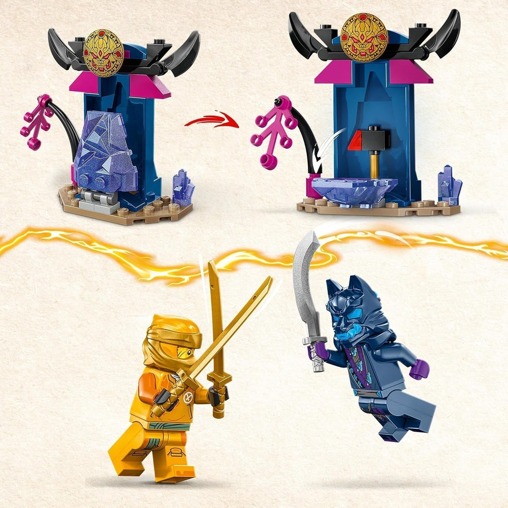 LEGO NINJAGO Arin's Battle Mech, hračka Ninja pro děti od 4 let S figurkami Vč. Arin s mini katanou, akčními figurkami a roboty, malý dárek pro chlapce a dívky 71804 Stavebnice Besuche den LEGO-Store