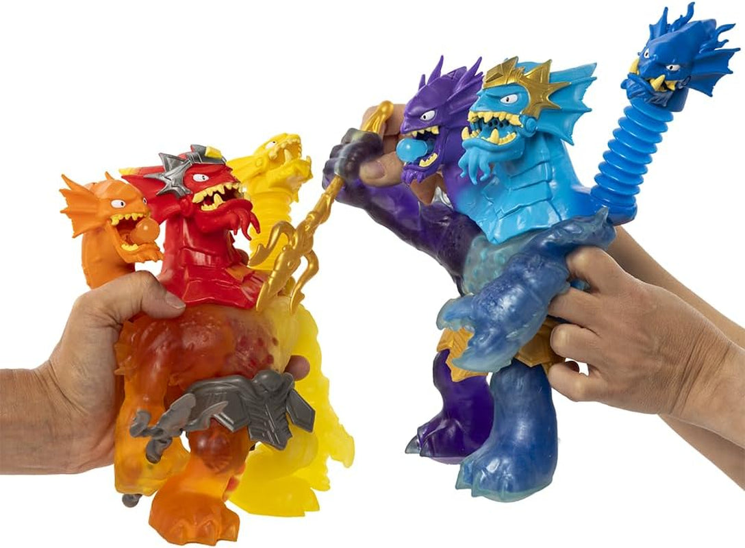 Heroes of Goo Jit Zu BANDAI CO42948 Figura de acțiune, cel mai puternic erou, regele Hydra are cu forțele sale de lavă furie în 25 cm, multicolor Action figures Naty Shop
