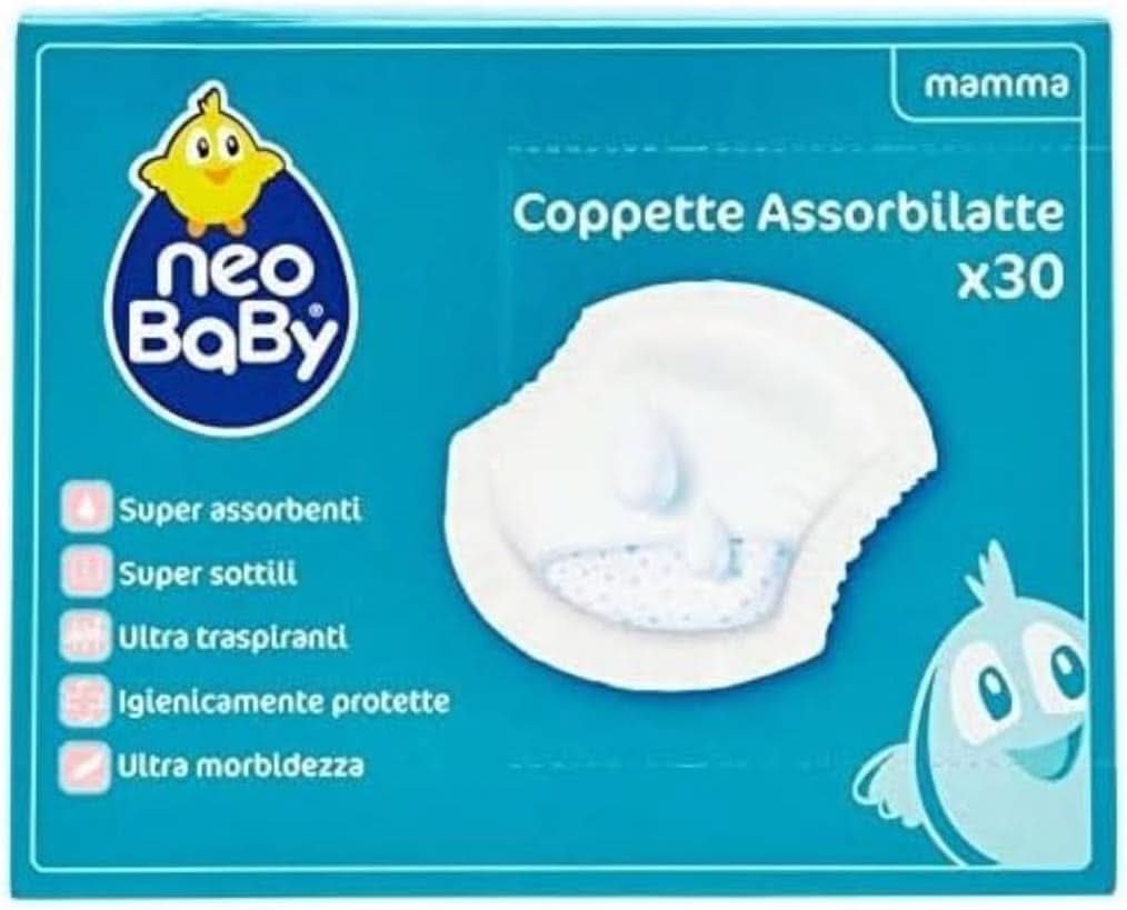 Neo Baby, kelímky na vstřebávání mateřského mléka, 30 ks Potraviny a doplňky pro kojení Bebe Naty Shop