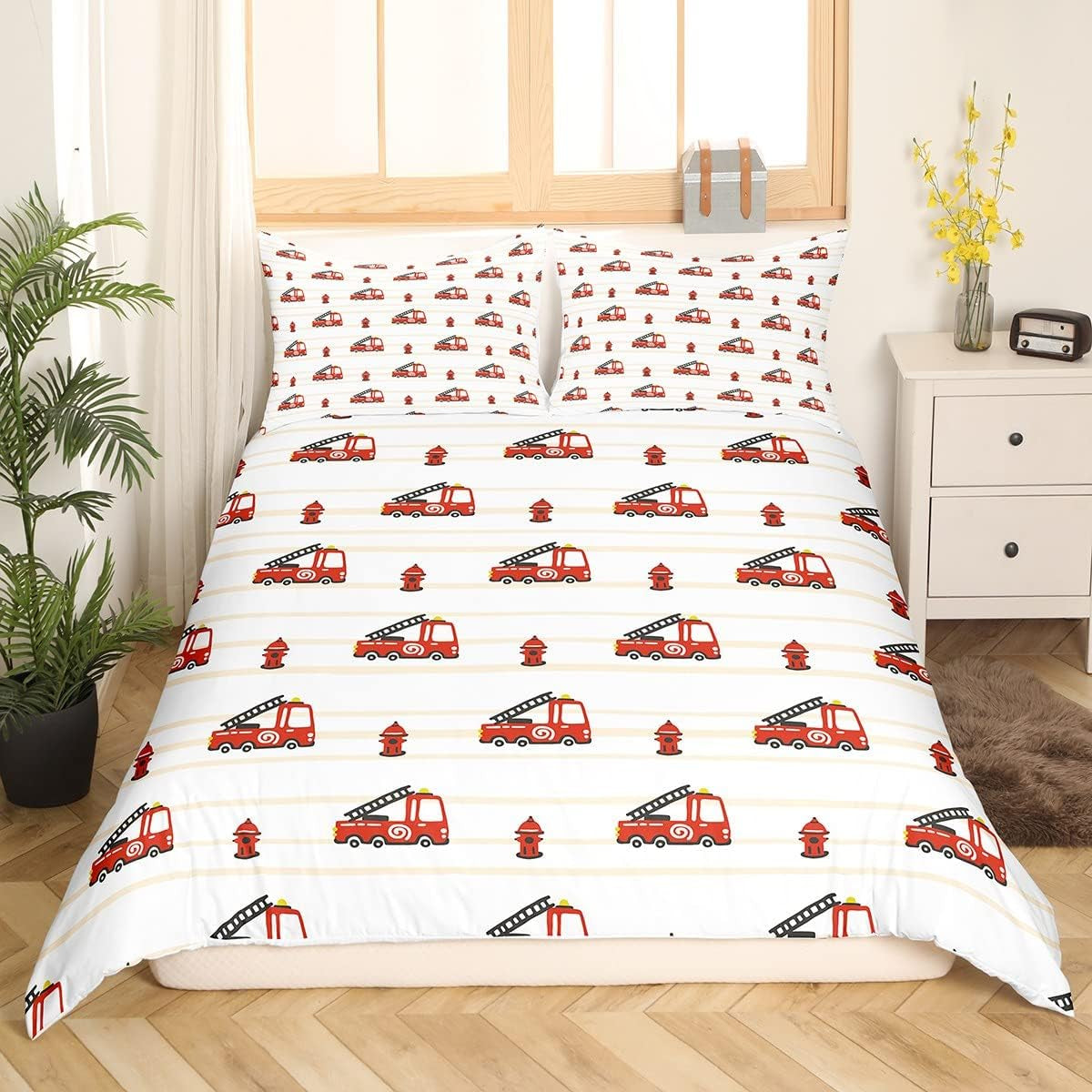 Jungen Cartoon Auto Bedtuchen Set 135X200,Kinder Bau Fahrzeuge Tröster Abdeckung Für Kind Kleinkind Teens,Dinosaurier Bettbezug,Traktor Maschinerie Bagger Bettdecke Abdeckung,Lkw Autos Bedtuchen Naty Shop Multi 1 200*200+