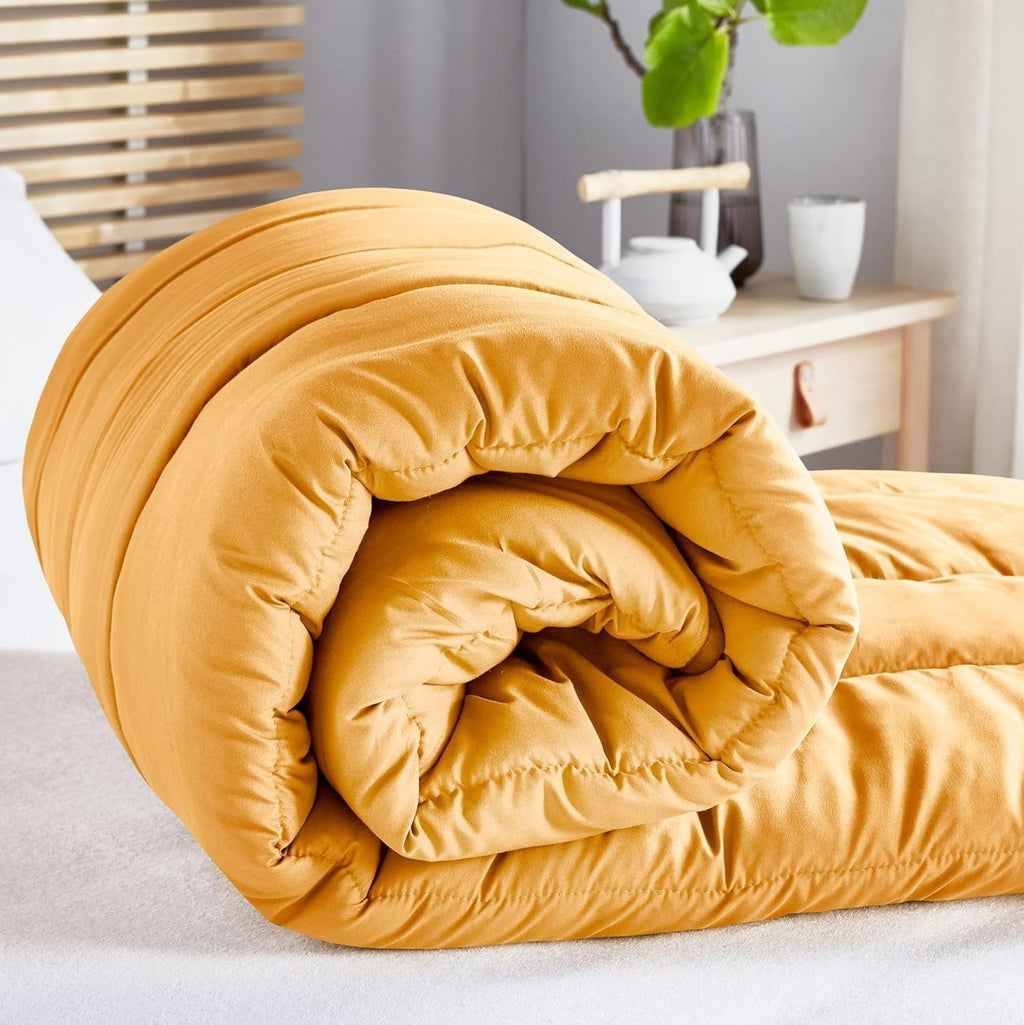 Pikolin Home - Plapumă reversibilă 300 G - umplutură nordică bicoloră - pentru pat 100/105 - confortabilă, caldă, respirabilă, verde, 180 X 220 cm Plapumi si pilote Naty Shop