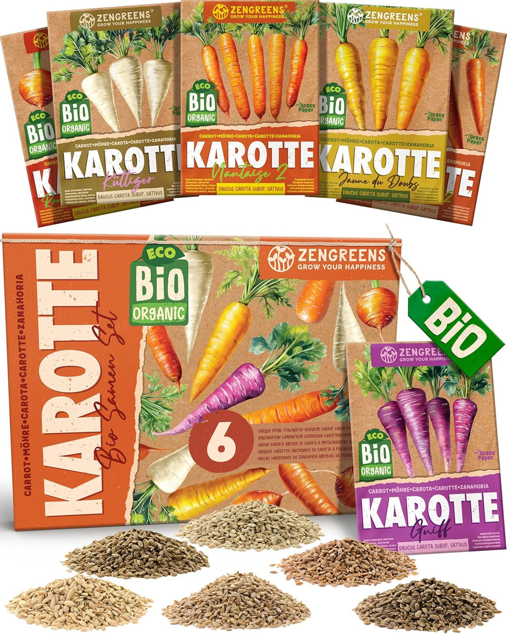 Bio semínka bazalky v sadě 6 - 6 semínek bazalky pro snadné pěstování na zahradě, na balkóně nebo na vyvýšeném záhonu - Semena rostlin - Sazenice