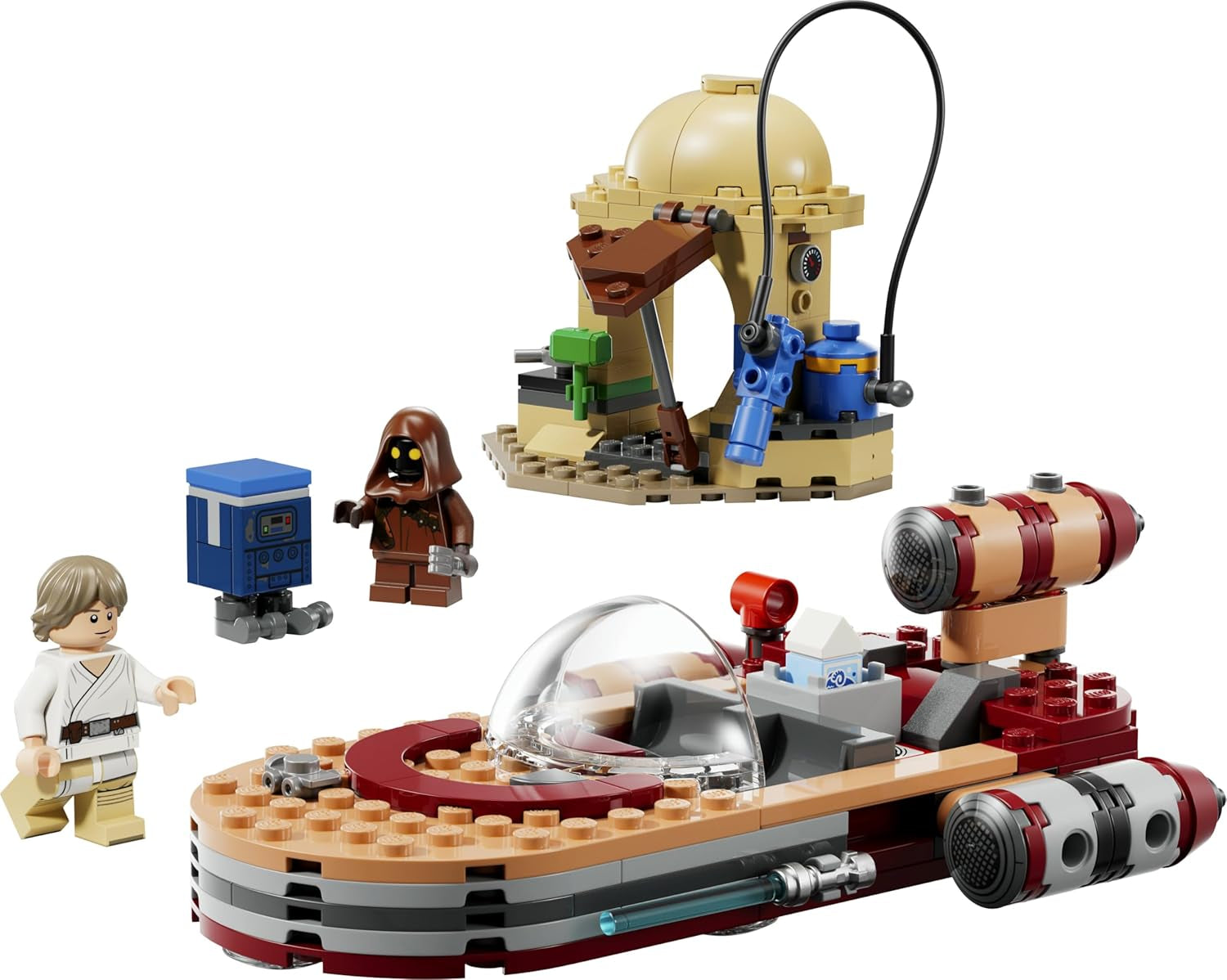 LEGO Star Wars 75420 SMART Play: Lukes Landspeeder - Kompatibilní Interaktives Spielzeug inkl. Minifigurka SMART Tag a Luke Skywalker – nápad na dárek pro chlapce, dívky a fanoušky Erwachsene od 6 Jahren