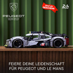 LEGO 42156 Technic Peugeot 9X8 24H Hybridní hypercar Le Mans Legendární sada závodního auta pro dospělé Modely aut v měřítku 1:10 Sběratelské auto pro pokročilé hráče Stavebnice Besuche den LEGO-Store